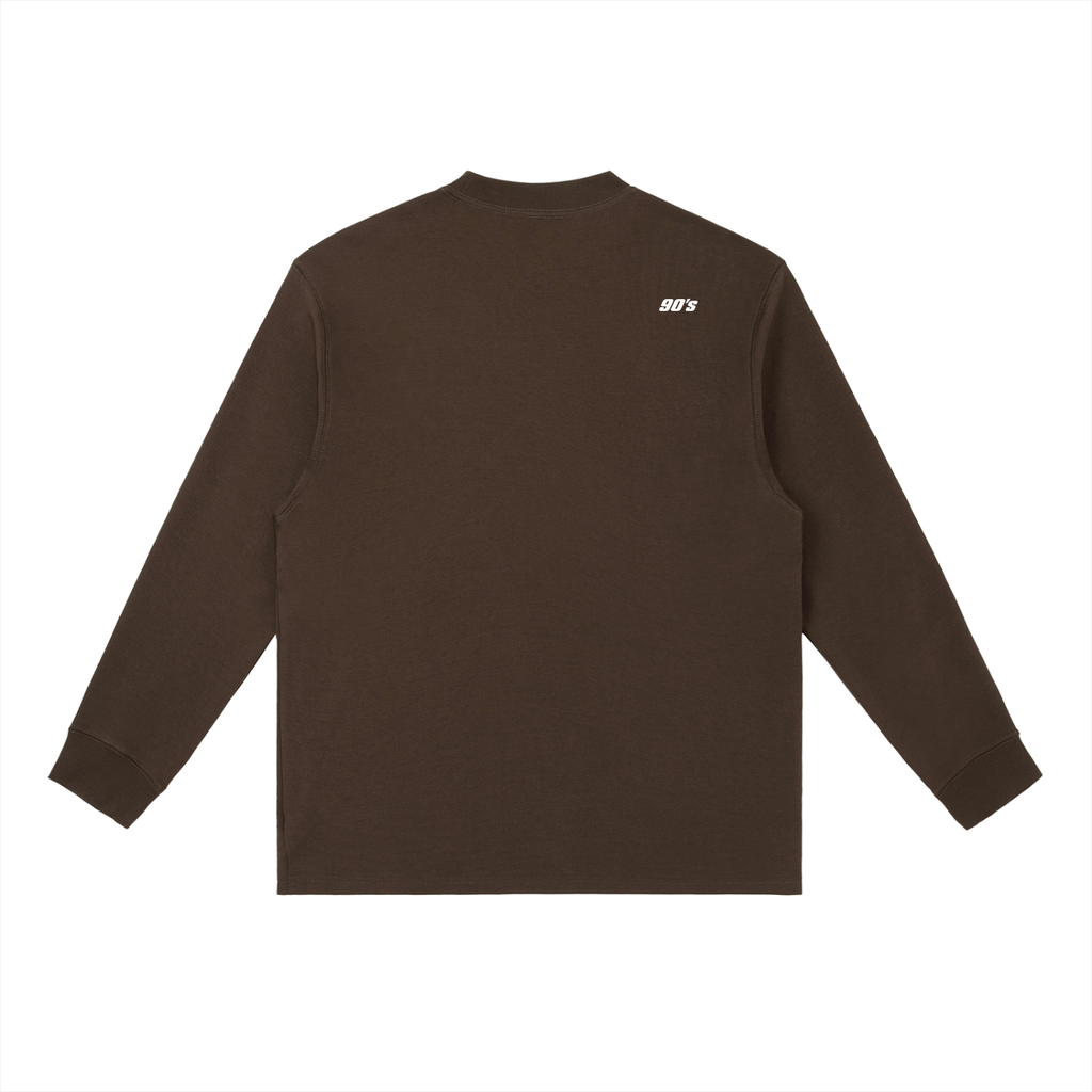 T-shirt Unisexe Essentiel Col Rond Manches Longues - Foncé