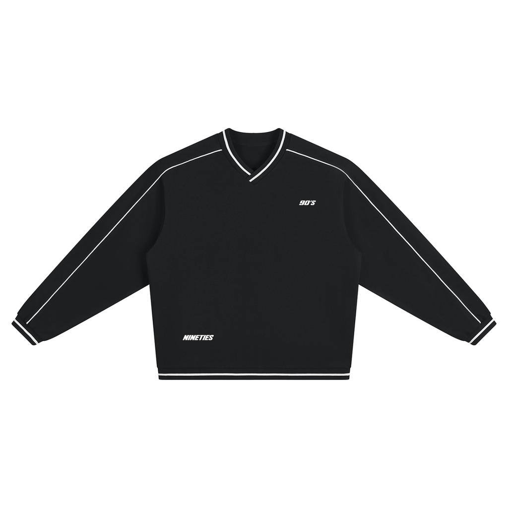 Mens Color Block V-Neck Sweatshirt