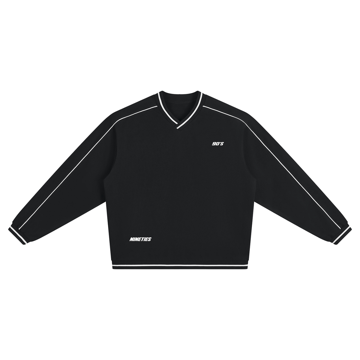 Mens Color Block V-Neck Sweatshirt