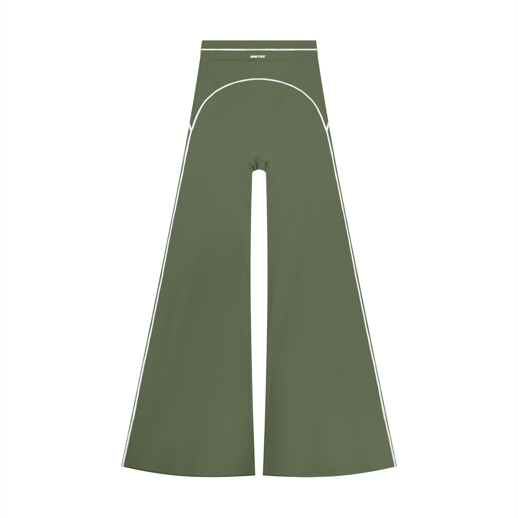 Pantalon de yoga évasé taille haute pour femme