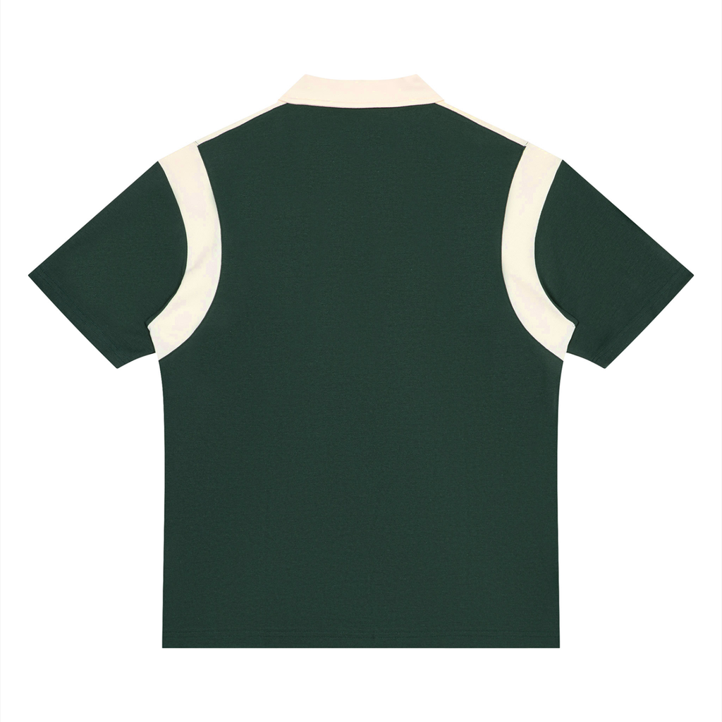 Polo homme à quart de zip et blocs de couleurs