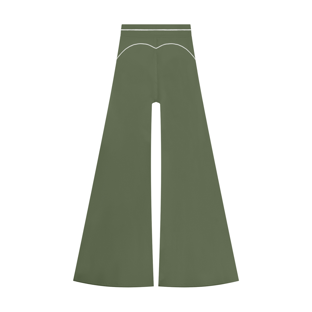 Pantalon de yoga évasé taille haute pour femme