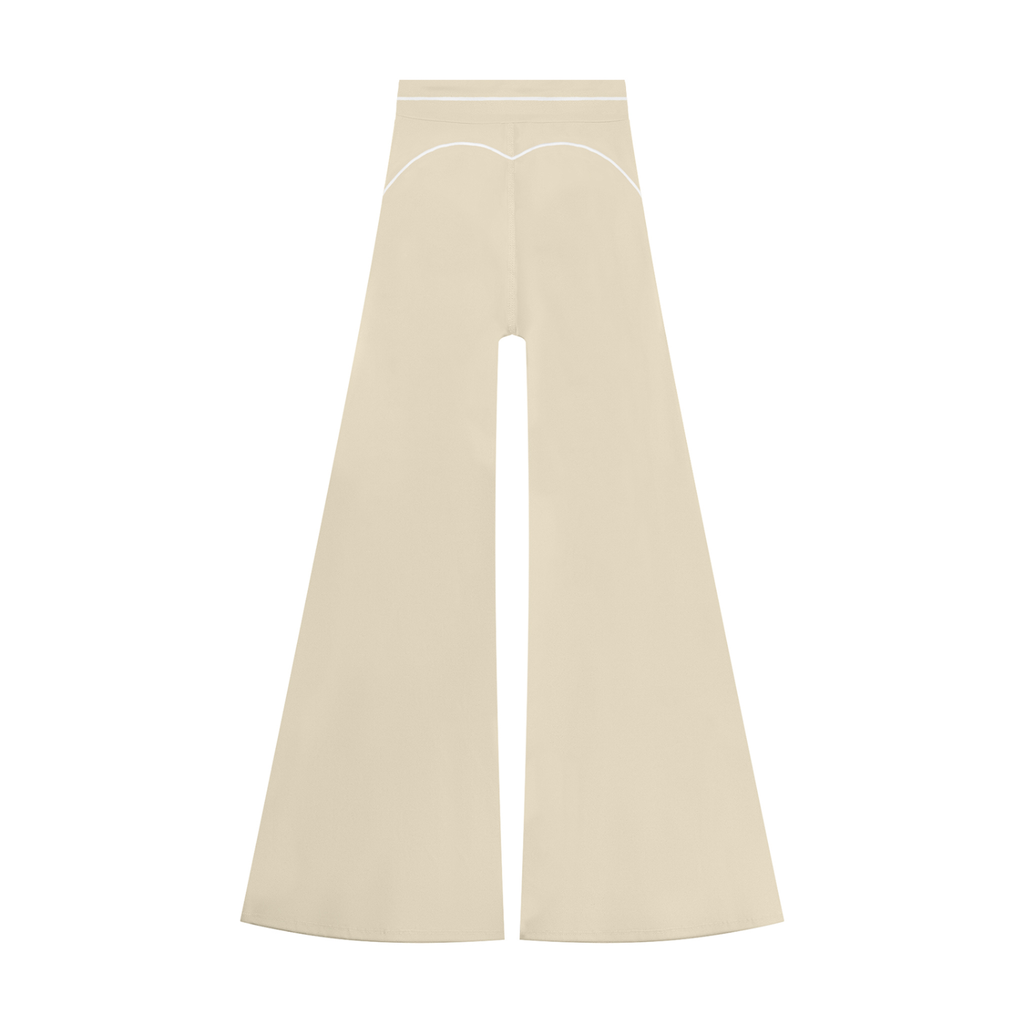Pantalon de yoga évasé taille haute pour femme