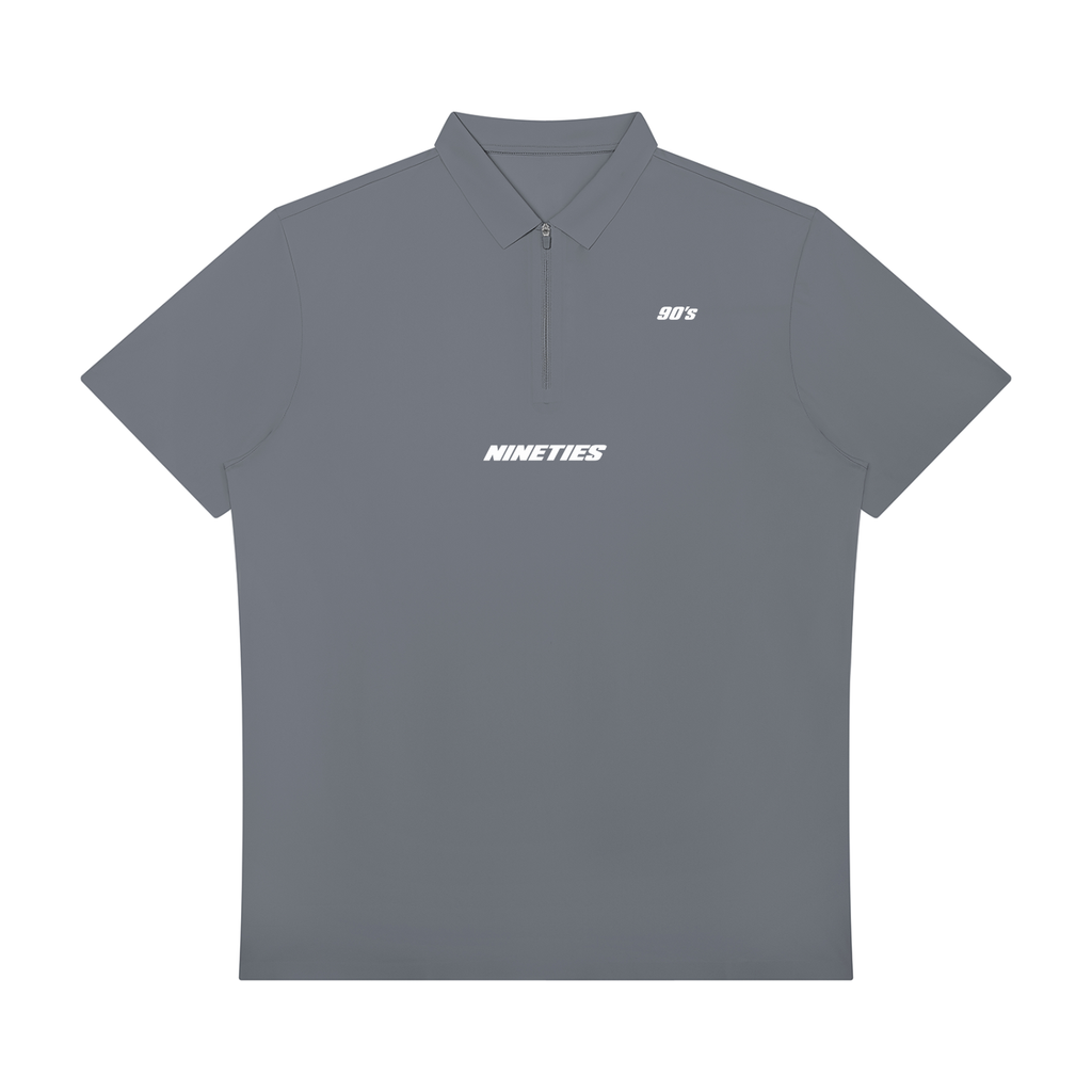 Polo performance homme 1/4 zip - Foncé
