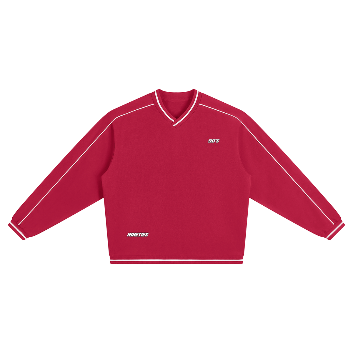 Mens Color Block V-Neck Sweatshirt
