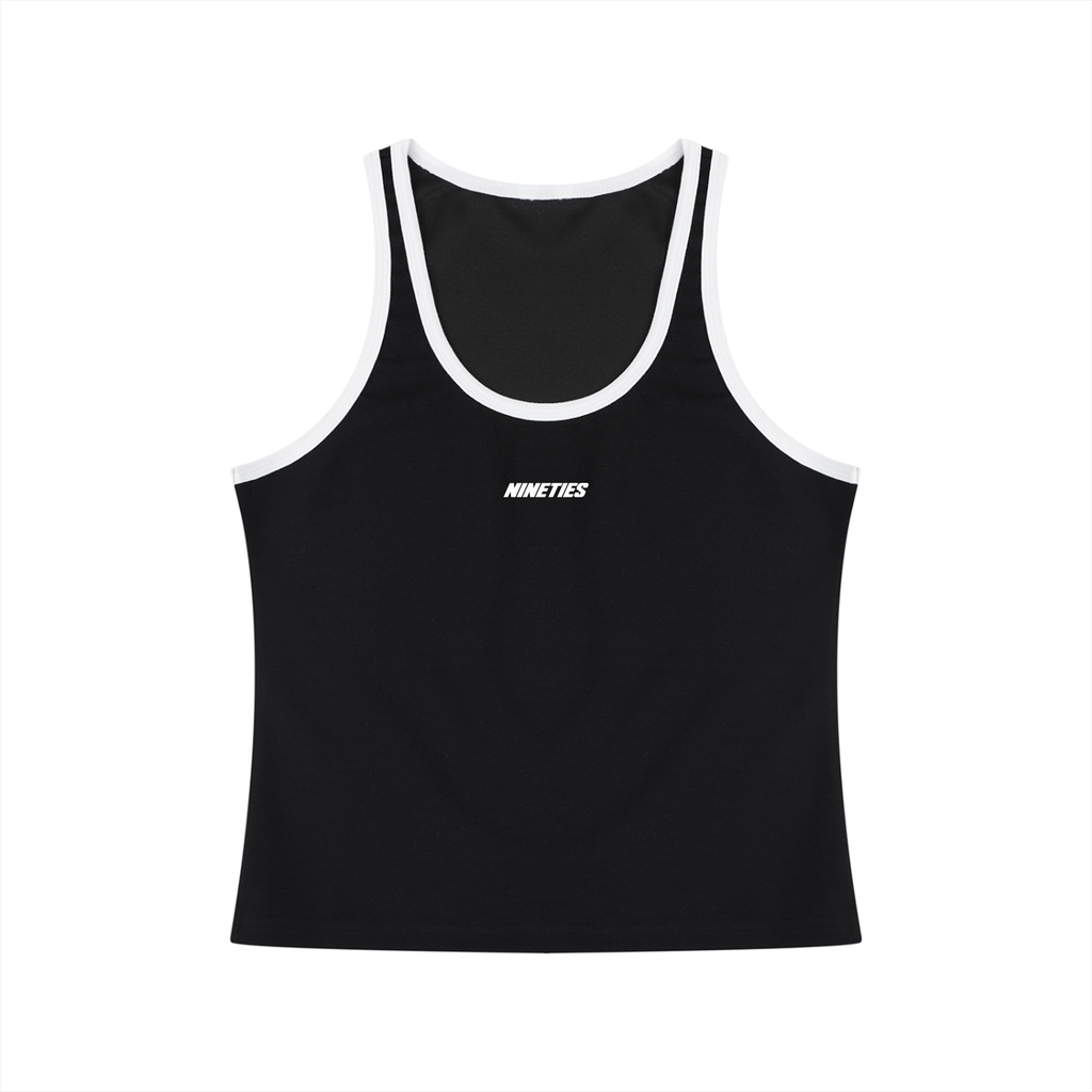 Women's Color Block Cropped Tank Top