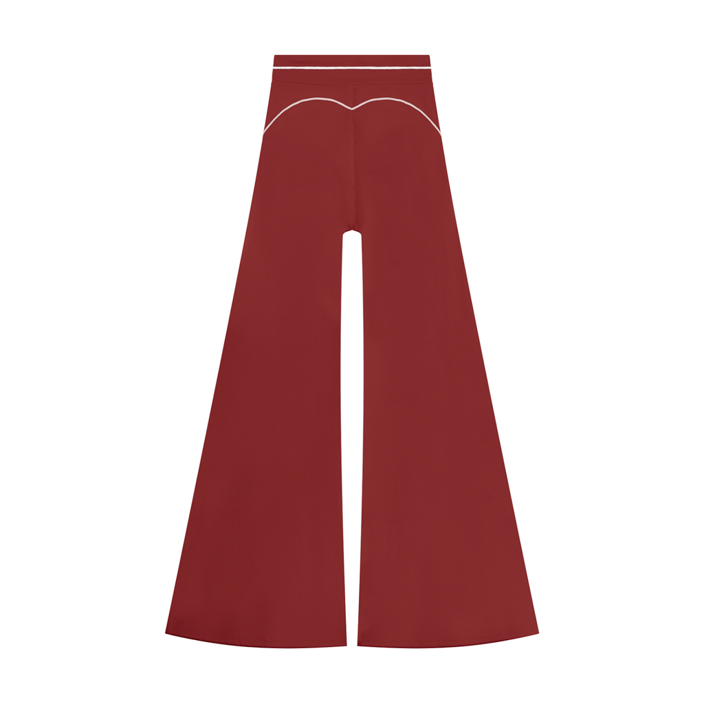 Pantalon de yoga évasé taille haute pour femme