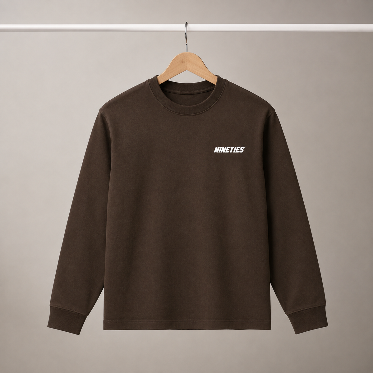 T-shirt Unisexe Essentiel Col Rond Manches Longues - Foncé