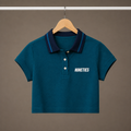 Polo crop classique pour femme