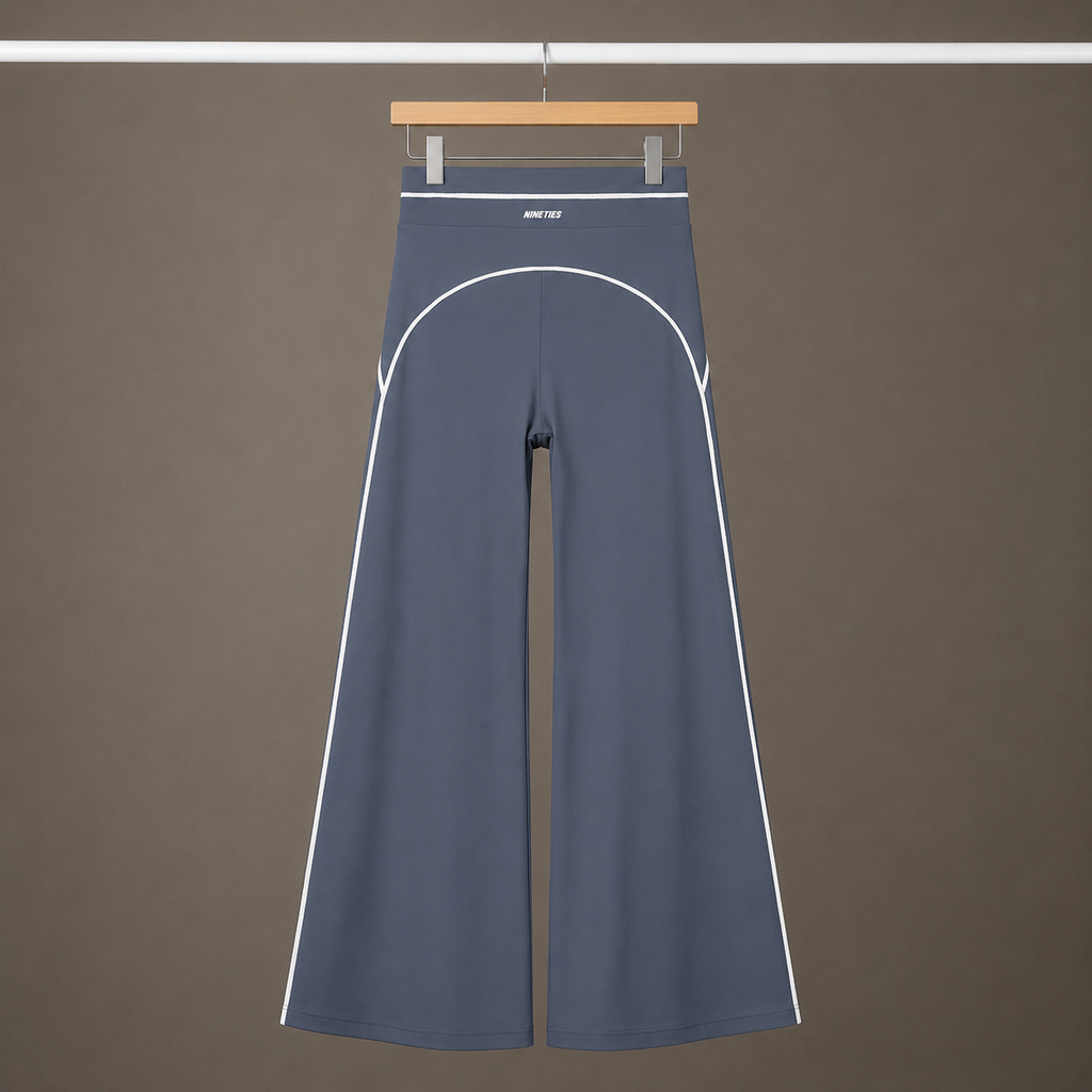 Pantalon de yoga évasé taille haute pour femme