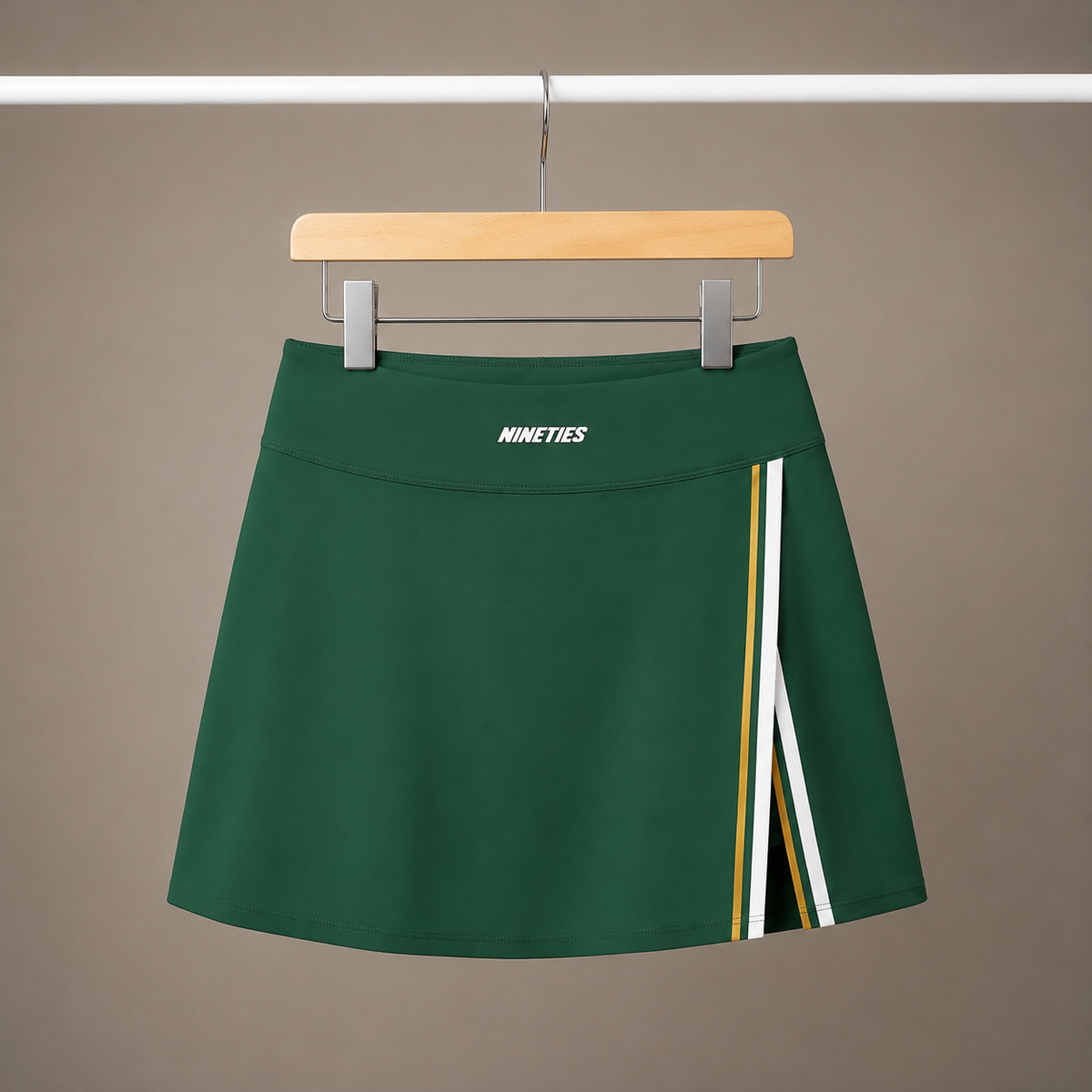 Women's A-Line Contrast Panel Slit Skirt