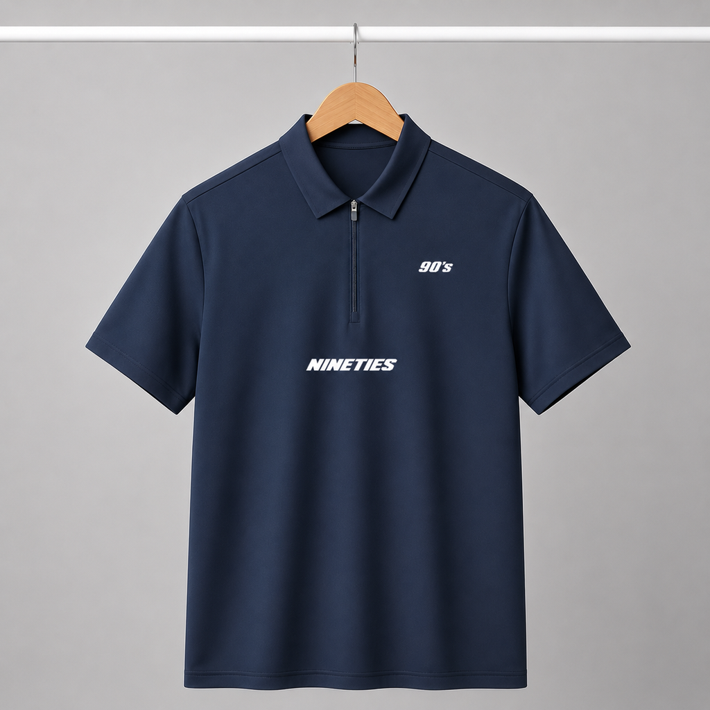 Polo performance homme 1/4 zip - Foncé