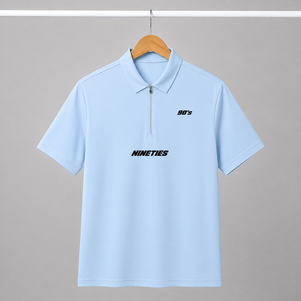 Polo de performance 1/4 zippé homme - Clair