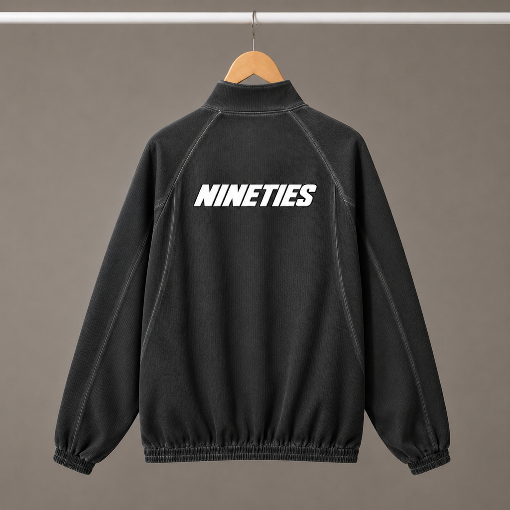 Unisex Vintage Wash Full Zip Mesh Jacket