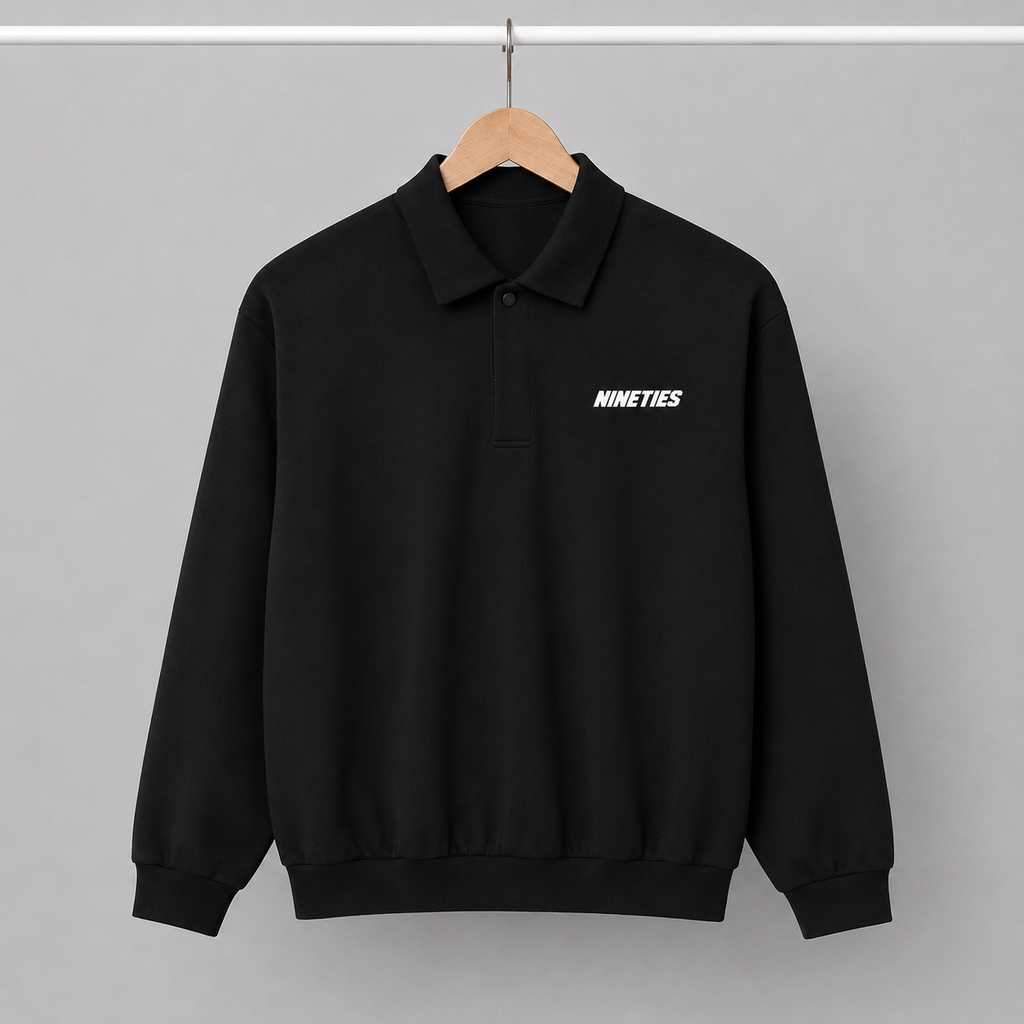 Heavyweight Fleece Polo Sweatshirt