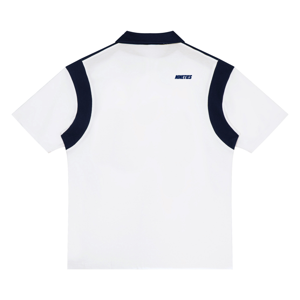 Polo homme à quart de zip et blocs de couleur