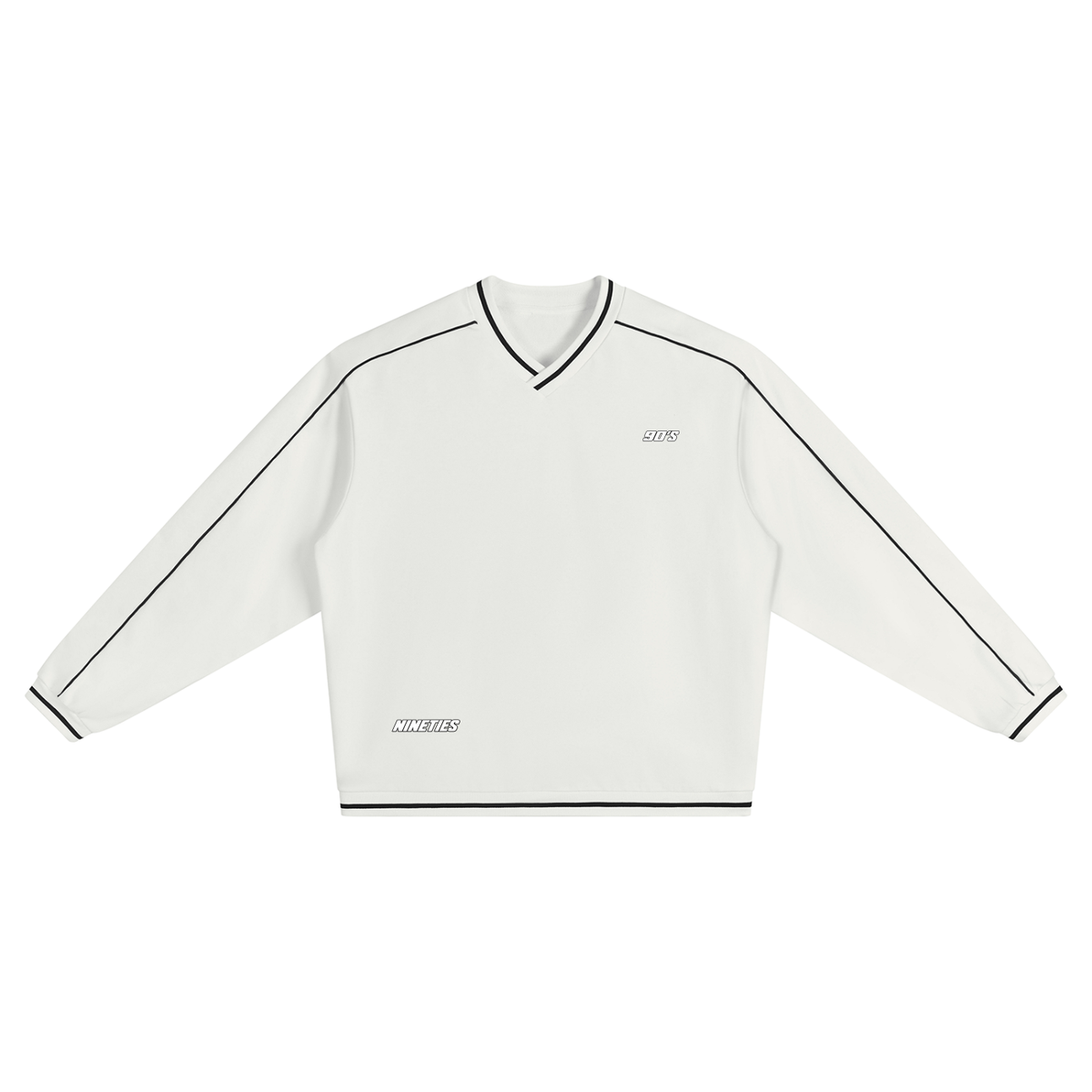Mens Color Block V-Neck Sweatshirt