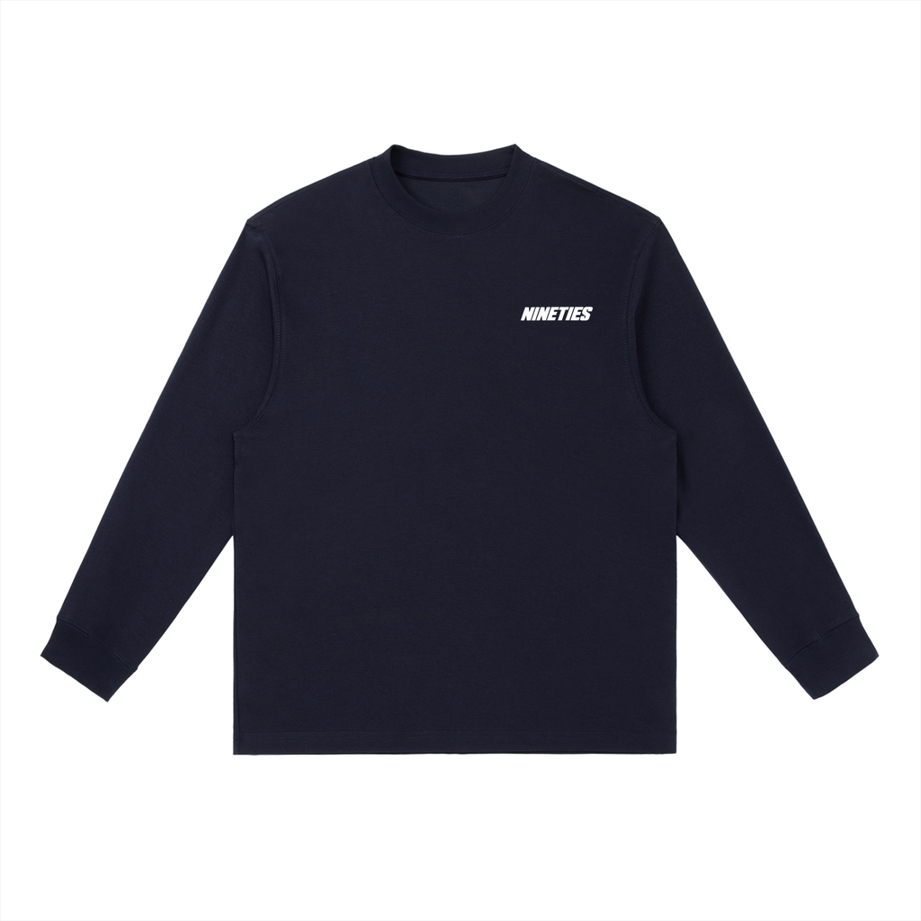 T-shirt Unisexe Essentiel Col Rond Manches Longues - Foncé