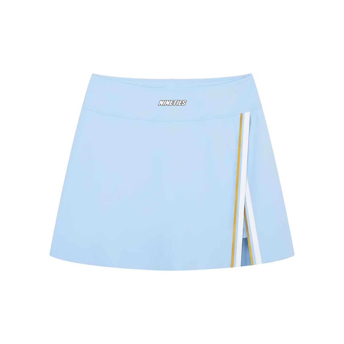 Women's A-Line Contrast Panel Slit Skirt