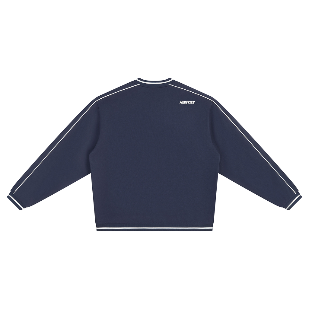 Mens Color Block V-Neck Sweatshirt